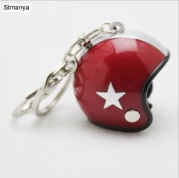 New Motorcycle Helmets Key chain Women men Cute Safety Helmet Car Keychain Bags Hot Key Ring gift Jewelry wholesale 17022