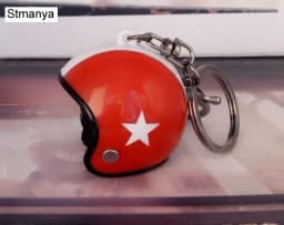 New Motorcycle Helmets Key chain Women men Cute Safety Helmet Car Keychain Bags Hot Key Ring gift Jewelry wholesale 17022