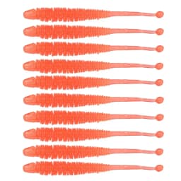 10 Pcs/Lot Worm Soft Fishing Lure Jig Wobblers 6cm 0.6g Shrimp Odor Additive Silicone Artificial Baits Bass Carp Pesca Tackle