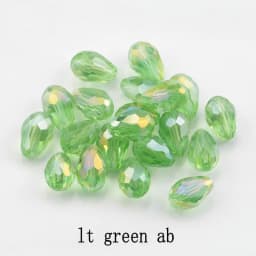 Best Sell Crystal Tear Drop Shape Beads Glass Beads 6X8MM,8X10MM Loose Spacer Round Beads For Jewelry Making DIY 24 Colors