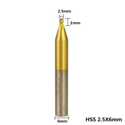 CMCP 1pc 6mm Shank Titanium Coated Key Cutting Machine End Milling Cutter 1/1.5/2.0/2.5/3.0/4.0/5.0mm Vertical Key Machine