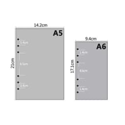 45 Sheets/90 Pages Ring Notebook Insert Refills 6 Holes Loose Leaf Papers Journals A5 A6 A7 Spiral Diary Planner Inner Core Pape