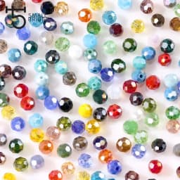 3 4 6 8mm Czech Round Spacer Glass Beads For Jewelry Making Diy Accessories Colorful Faceted Crystal Beads Wholesale Z174