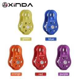 XINDA Rock Climbing Pulley Fixed Sideplate Single Sheave Pulley Outdoor Survival Tool High Altitud Traverse Hauling Gear