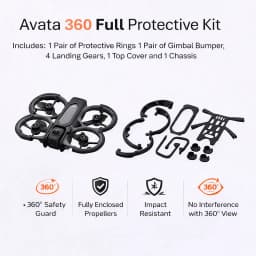 DJI Avata 360 Lightweight Full Protection Kit No Vision Blocking, No Panoramic Interference, Super Snug Fit, ABS 360° Armor