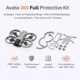 DJI Avata 360 Lightweight Full Protection Kit No Vision Blocking, No Panoramic Interference, Super Snug Fit, ABS 360° Armor
