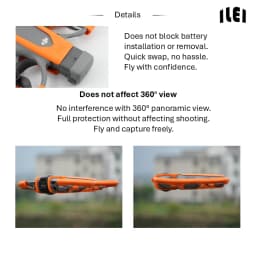 DJI Avata 360 Lightweight Full Protection Kit No Vision Blocking, No Panoramic Interference, Super Snug Fit, ABS 360° Armor