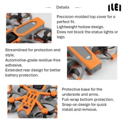 DJI Avata 360 Lightweight Full Protection Kit No Vision Blocking, No Panoramic Interference, Super Snug Fit, ABS 360° Armor