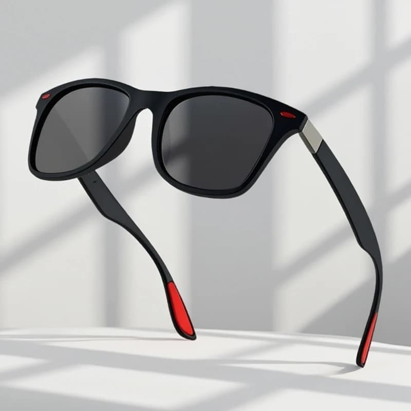Hot Sale Polarized Sunglasses Men Women Classic Square Plastic Driving Sun Glasses Male Fashion Black Travelling Shades UV400