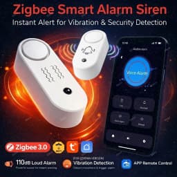 ZigBee Tuya Smart Siren Alarm Optional Vibration Detector 110dB Sound Light Home Linkage Security Alert Support 2MQTT Smart Life