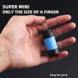 USB Rechargeable LED Multifunctional Strong Light Pocket Keychain Flashlight Waterproof Outdoor Hiking Camping Mini Flashlight