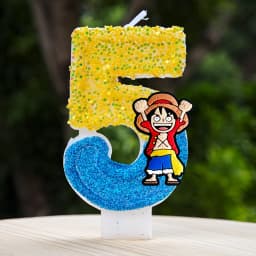 Cute One Piece Theme Luffy Candle Number 0-9 Birthday Cake Candle Decorations Birthday Party Cake Topper Baby Shower Gift