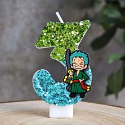 Cute One Piece Theme Luffy Candle Number 0-9 Birthday Cake Candle Decorations Birthday Party Cake Topper Baby Shower Gift