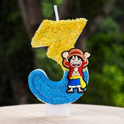 Cute One Piece Theme Luffy Candle Number 0-9 Birthday Cake Candle Decorations Birthday Party Cake Topper Baby Shower Gift