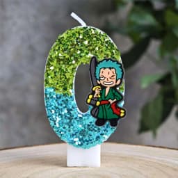 Cute One Piece Theme Luffy Candle Number 0-9 Birthday Cake Candle Decorations Birthday Party Cake Topper Baby Shower Gift