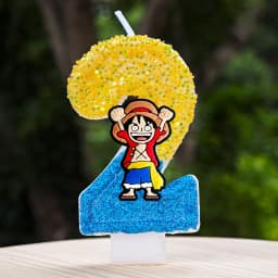 Cute One Piece Theme Luffy Candle Number 0-9 Birthday Cake Candle Decorations Birthday Party Cake Topper Baby Shower Gift
