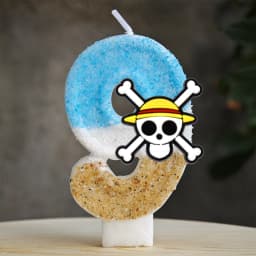 Cute One Piece Theme Luffy Candle Number 0-9 Birthday Cake Candle Decorations Birthday Party Cake Topper Baby Shower Gift