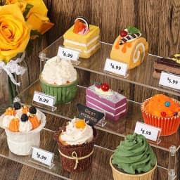 10pcs L Shape Table Sign Display Stand Name Price Card Holder For Retail Bakery Buffet Acrylic Clear Price Card Tag Label Stand