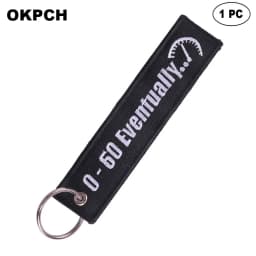 1 PC Novelty Keychain Launch Key Chain Bijoux Keychains for Motorcycles and Cars Key Tag New Embroidery Key Fobs