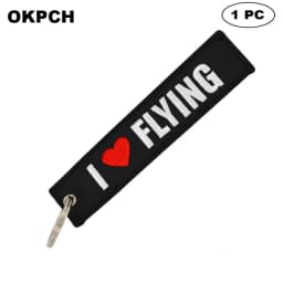 1 PC Novelty Keychain Launch Key Chain Bijoux Keychains for Motorcycles and Cars Key Tag New Embroidery Key Fobs