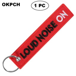 1 PC Novelty Keychain Launch Key Chain Bijoux Keychains for Motorcycles and Cars Key Tag New Embroidery Key Fobs