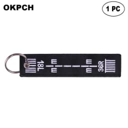 1 PC Novelty Keychain Launch Key Chain Bijoux Keychains for Motorcycles and Cars Key Tag New Embroidery Key Fobs