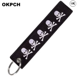1 PC Novelty Keychain Launch Key Chain Bijoux Keychains for Motorcycles and Cars Key Tag New Embroidery Key Fobs