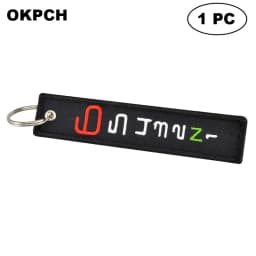 1 PC Novelty Keychain Launch Key Chain Bijoux Keychains for Motorcycles and Cars Key Tag New Embroidery Key Fobs