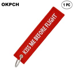 1 PC Novelty Keychain Launch Key Chain Bijoux Keychains for Motorcycles and Cars Key Tag New Embroidery Key Fobs