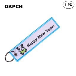 1 PC Novelty Keychain Launch Key Chain Bijoux Keychains for Motorcycles and Cars Key Tag New Embroidery Key Fobs