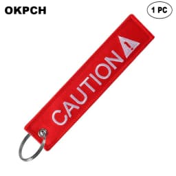 1 PC Novelty Keychain Launch Key Chain Bijoux Keychains for Motorcycles and Cars Key Tag New Embroidery Key Fobs