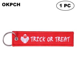 1 PC Novelty Keychain Launch Key Chain Bijoux Keychains for Motorcycles and Cars Key Tag New Embroidery Key Fobs