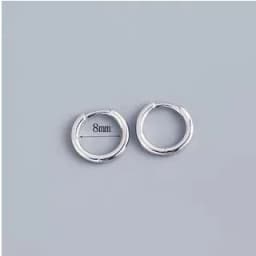 2PCS Tiny Stainless Steel Huggie Small Hoop Earrings For Women Round Circle Punk Unisex Rock Earring Cartilage Piercing Jewelry