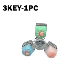 Cute Cat Paw Keycap Keychain Mechanical Keyboard Fidget Spinner Stress Relief Toy Portable Keyring for Office Desk Anxiety Gift