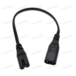 C7/C8 Power "8" Figure Adapter Converter Cable,European IEC320 C7 Female to C8 Male Plug Extension Cord,30cm 60cm 1.8m 3m 500cm
