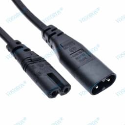 C7/C8 Power "8" Figure Adapter Converter Cable,European IEC320 C7 Female to C8 Male Plug Extension Cord,30cm 60cm 1.8m 3m 500cm