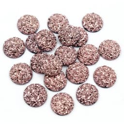 Fashion 40pcs 8mm 10mm 12mm Mix Colors Druzy Natural Stone Convex Flat back Resin Cabochons Jewelry Accessories Supplies