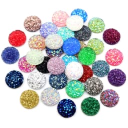 Fashion 40pcs 8mm 10mm 12mm Mix Colors Druzy Natural Stone Convex Flat back Resin Cabochons Jewelry Accessories Supplies