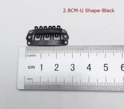 50pcs 2.3cm-3.6cm Black Brown Color Wig Clips Snap Clip For Hair Extension Wig Weft Wig PP Hairpins Large Clips Styling Tools