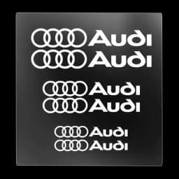 6PCS Car Brake Caliper Sticker Heat Resistant Decal For Quattro For Audi Sline RS A3 A4 B8 8P 8V B6 A5 A6 C7 Q5 B9 B7 C6 A1 Q7 Q