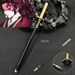 New 17 Styles Japan Anime Demon Slayer Model Gel Pen 0.5mm Black Refill Cosplay Prop Kid Student Gift Slayer Sword