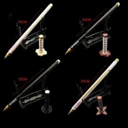 New 17 Styles Japan Anime Demon Slayer Model Gel Pen 0.5mm Black Refill Cosplay Prop Kid Student Gift Slayer Sword