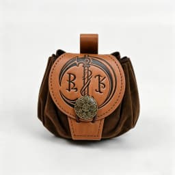Medieval Viking Money Pouch Bag Cosplay Hangable Belt Waist Bag Unisex Leather Drawstring Bag Coin Purse Party Accessories Prop