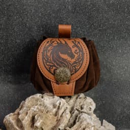 Medieval Viking Money Pouch Bag Cosplay Hangable Belt Waist Bag Unisex Leather Drawstring Bag Coin Purse Party Accessories Prop