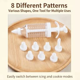 Delicate Cake Decorating Icing Piping Cream Syringe Tips 8 Nozzles Set Tool for Kitchen Baking Use