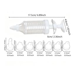 Delicate Cake Decorating Icing Piping Cream Syringe Tips 8 Nozzles Set Tool for Kitchen Baking Use
