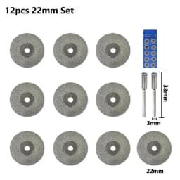 XCAN 10pcs 16-60mm Diamond Saw Blade Mini Diamond Grinding Wheel Circular Saw Blade for Dremel Rotary Tool Mini Cutting Disc