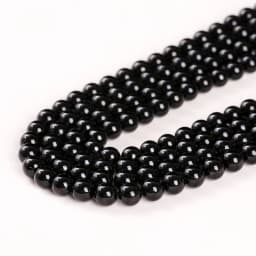 Natural Stone Bead Black Tourmaline Round Loose Spacer Gemstone 4 6 8 10 12mm For Jewelry Making Diy Bracelet Necklace Accessory