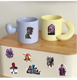 Randon 50pcs Sci-fi Thriller American Stranger Things Water Cup Notebook Suitcase Waterproof Decorative Graffiti Stickers