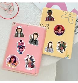 Randon 50pcs Sci-fi Thriller American Stranger Things Water Cup Notebook Suitcase Waterproof Decorative Graffiti Stickers